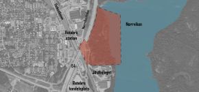 Orienteringskarta över Rankan i Rotebro