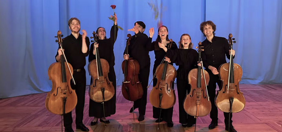 Cellostudenter på Kungliga Musikhögskolan Edsberg.